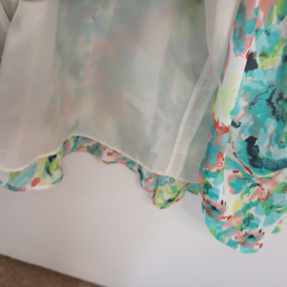 Evan Picone Black Label Watercolor Floral Midi Dress - Picture 6 of 12